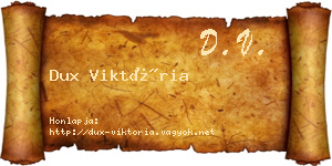 Dux Viktória névjegykártya