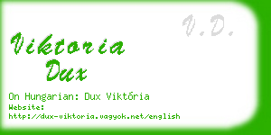 viktoria dux business card