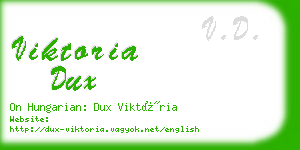 viktoria dux business card